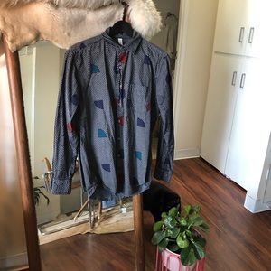 American Apparel Printed Chambray button down
